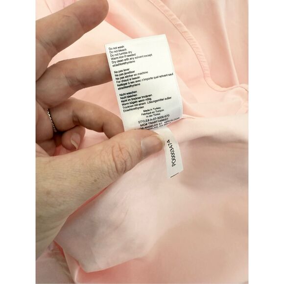 Anine Bing Mika Light Pink 3/4 Sleeve Collared Button Down Shirt Size Small - Picture 7 of 7